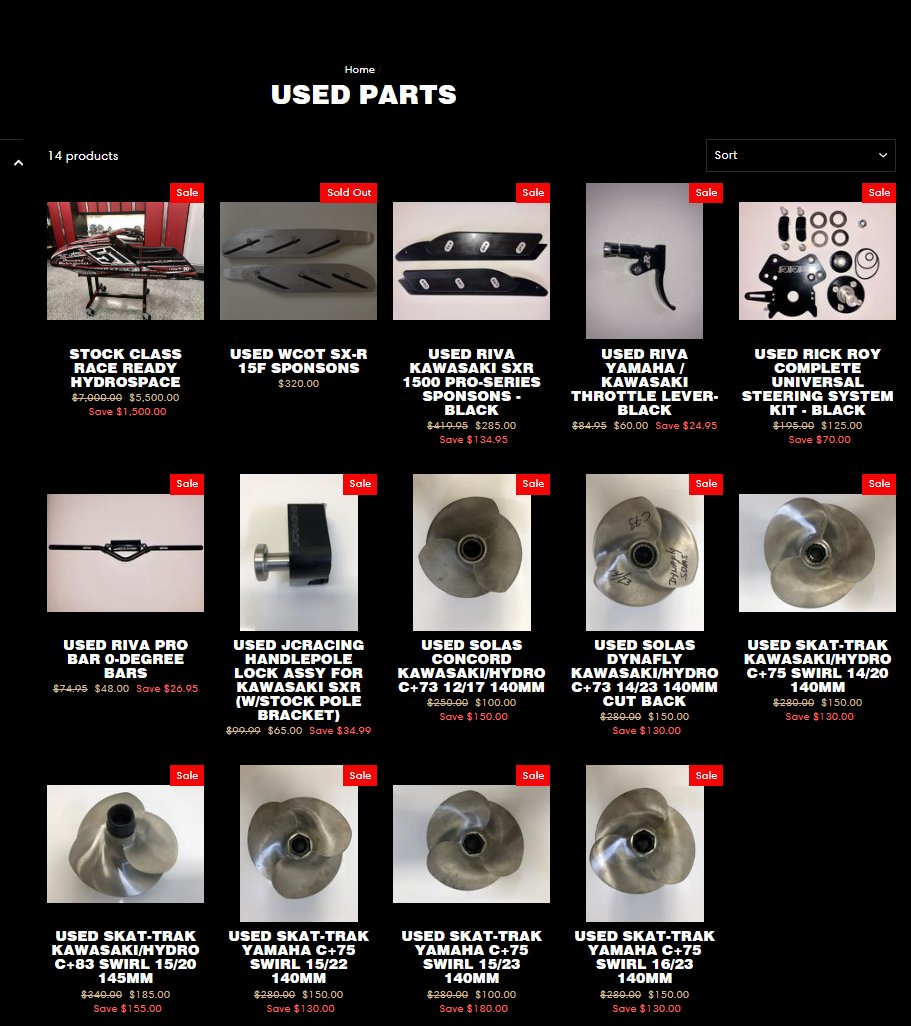 Cabrera MotorSports Used Parts Section