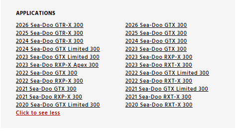 RIVA Sea-Doo 2020+ RXT/GTX 300, 2021-23 RXP 300 & 2024+ GTR-X 300 Power Filter